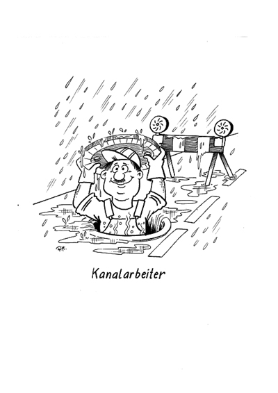 Ausmalbild – Kanalarbeiter